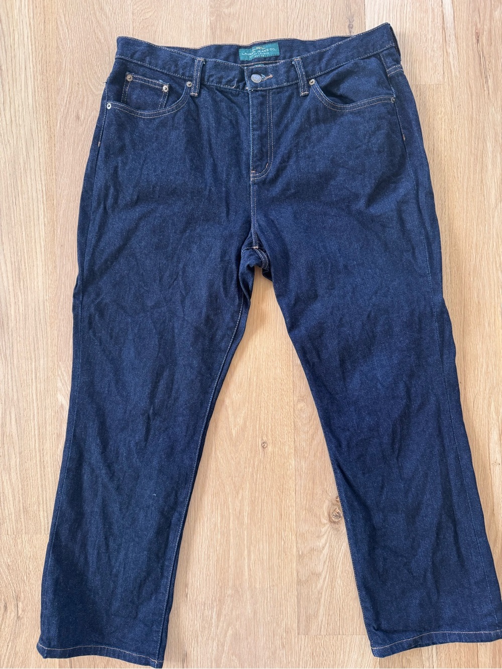 Lauren Jeans Co Ralph Lauren 14P Dark Wash Straight Leg Jeans Petite Women Denim